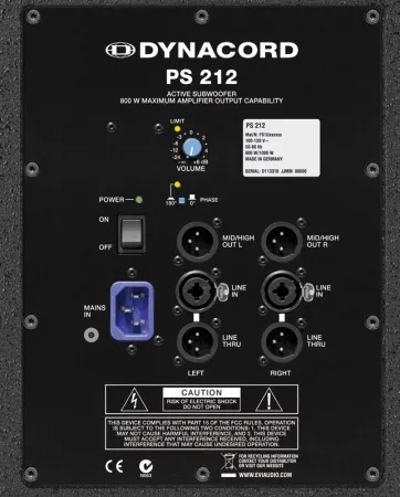 Купить DYNACORD POWERSUB 212 по выгодной цене в Москве